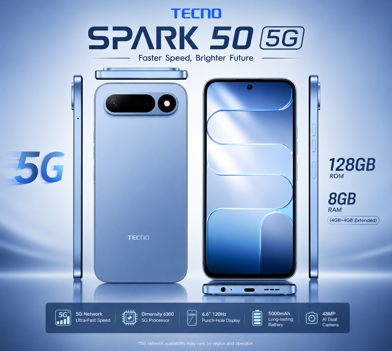 Read more about the article Tecno Spark 50 5G Review | Fast 5G Power With Stylish Performance